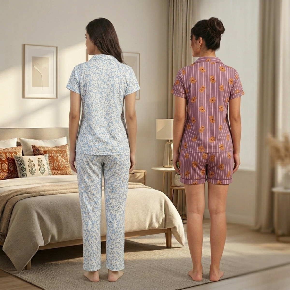 Pack of 2 Women’s Premium Night Suit Set (NS-1)